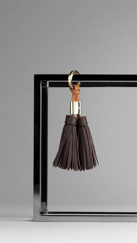 burberry haymarket tassel keyring|Key & Bag Charms .